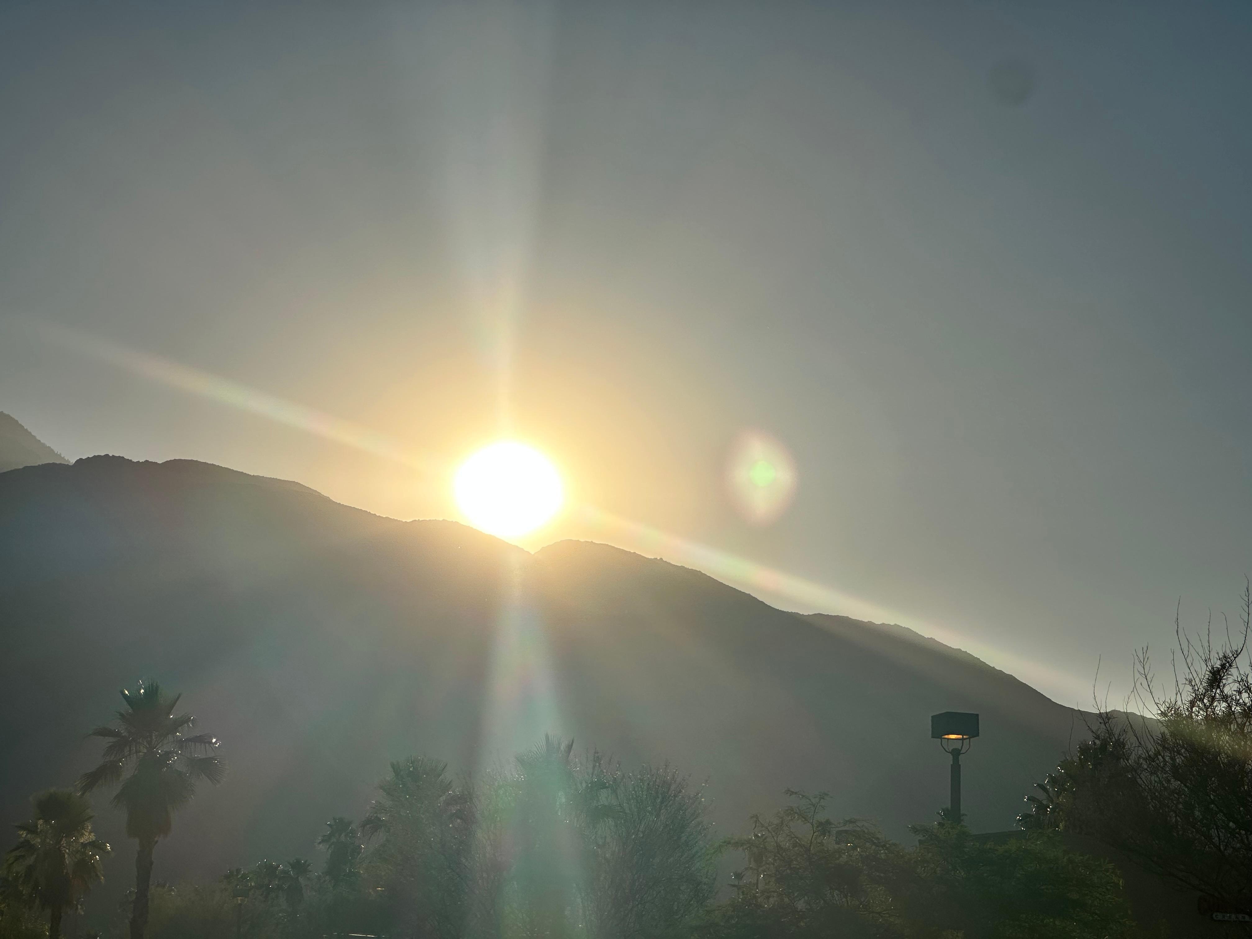 Sunset in Palm Springs.