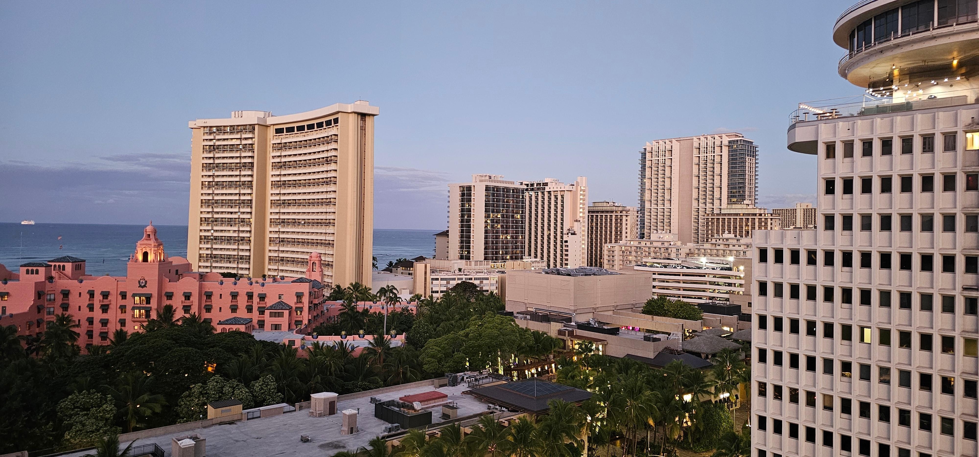 The view from the 14th floor. This was a partial ocean view room.