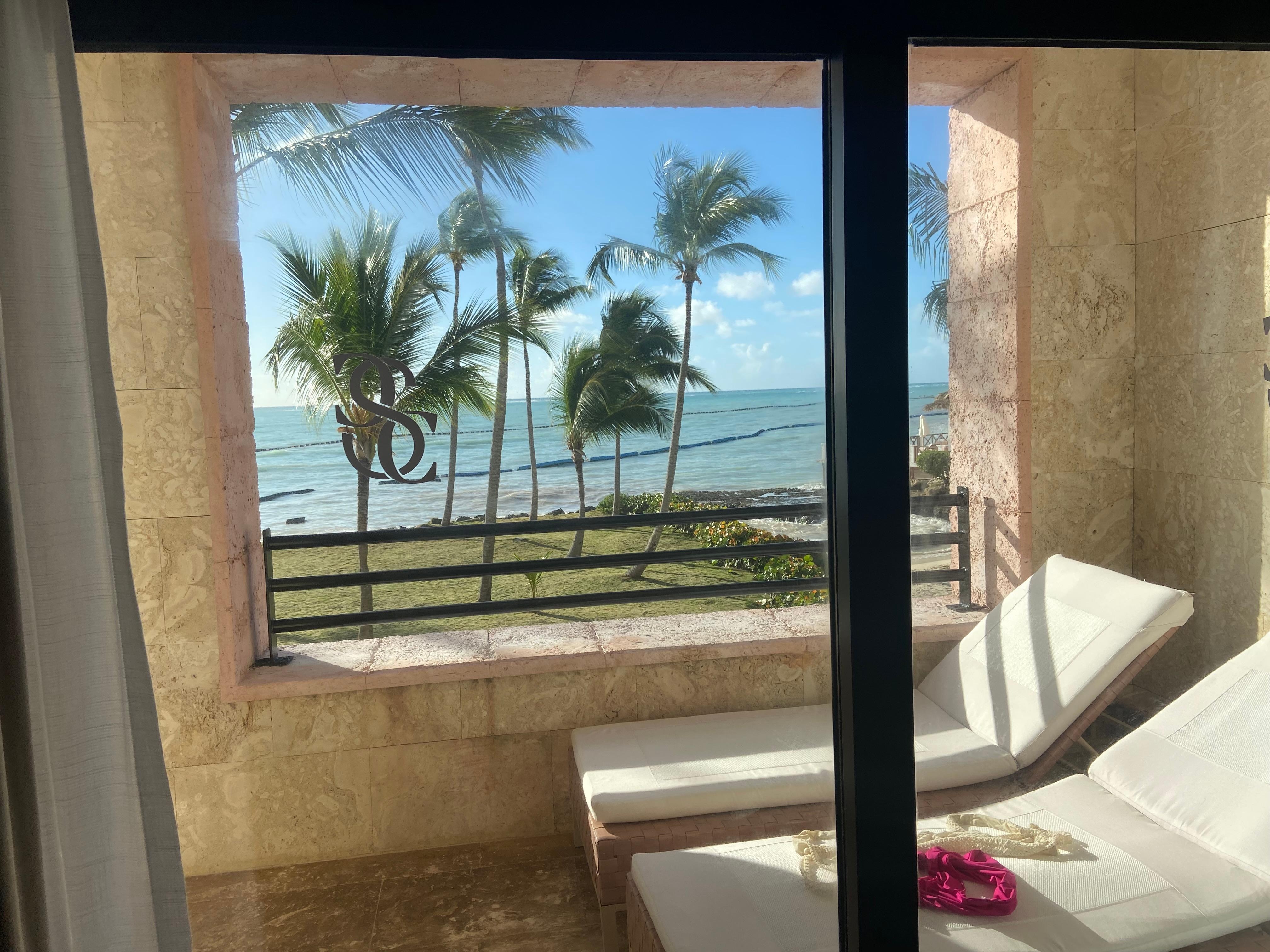 View from beach view terrace junior suite Castle building 