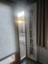 Fresh Air from this unique entry. The screen provided a bug/critter free option for fresh air.