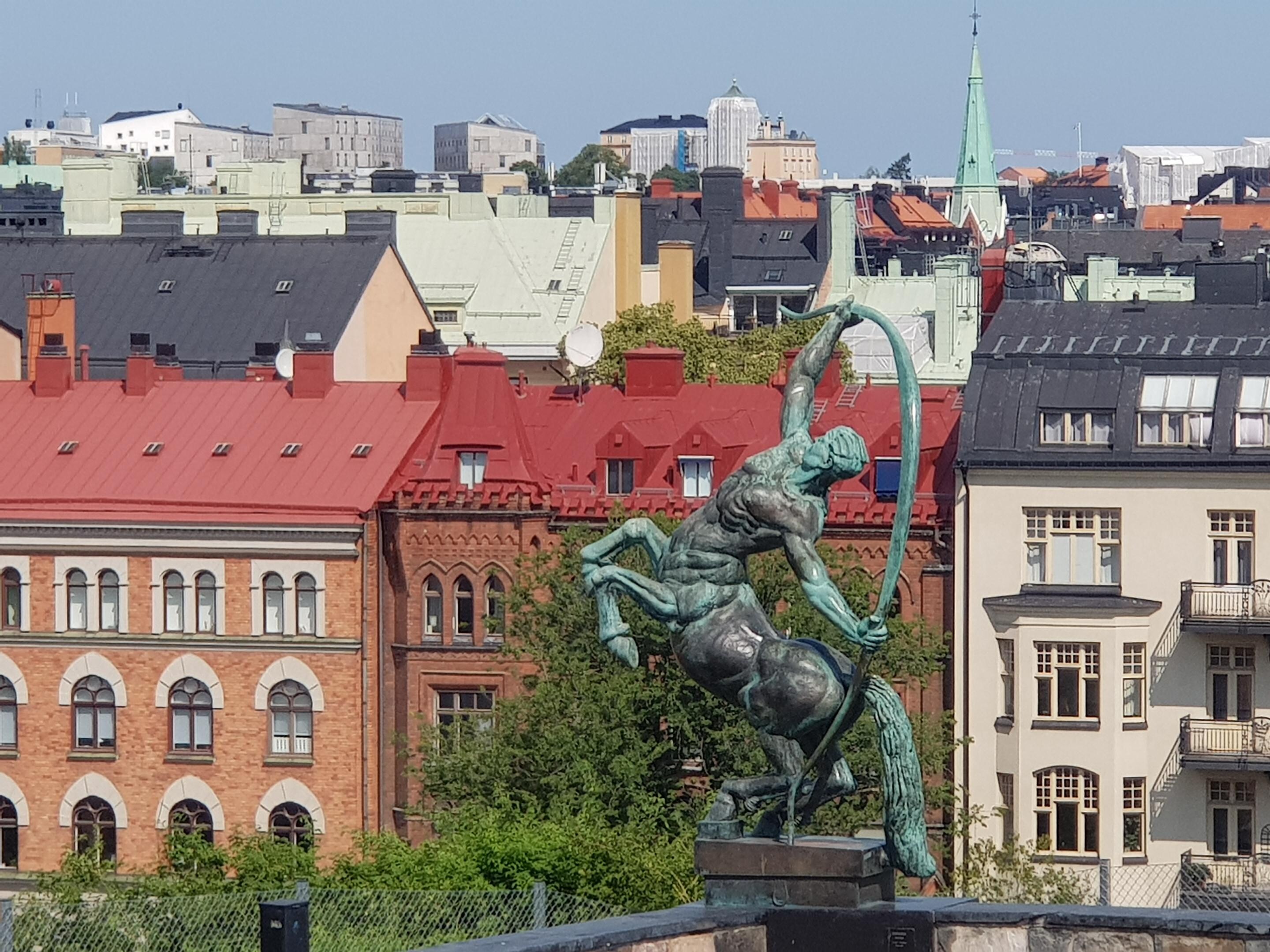 This is the view over the district. 