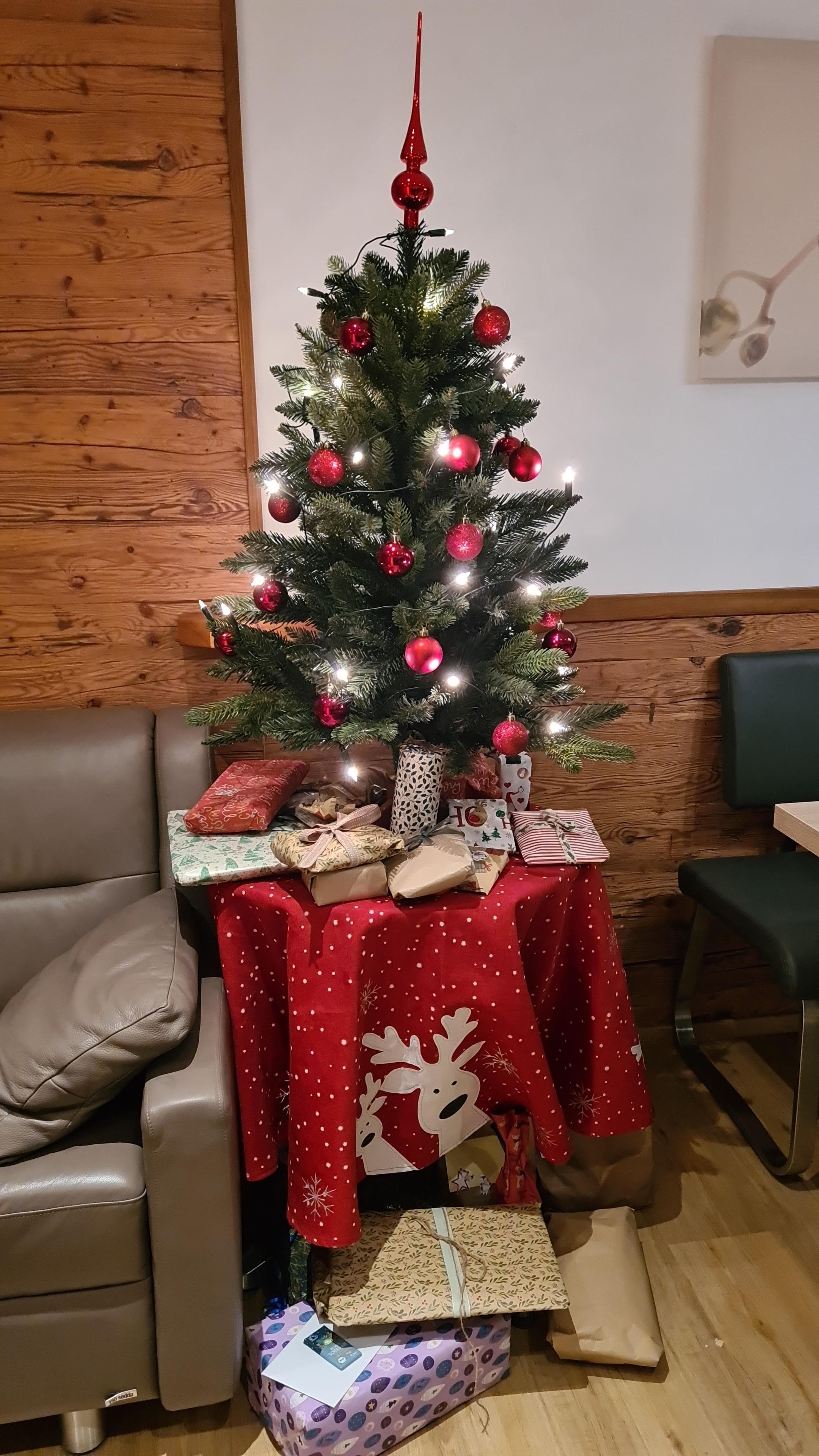 Nette Überraschung bei unserer Ankunft - ein geschmücktes Tannenbäumchen
