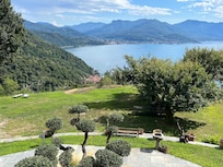 Blick aus dem Garten auf den Lago