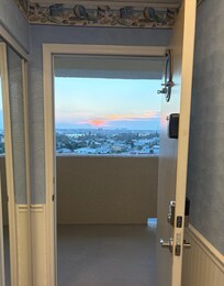 View looking out front doo