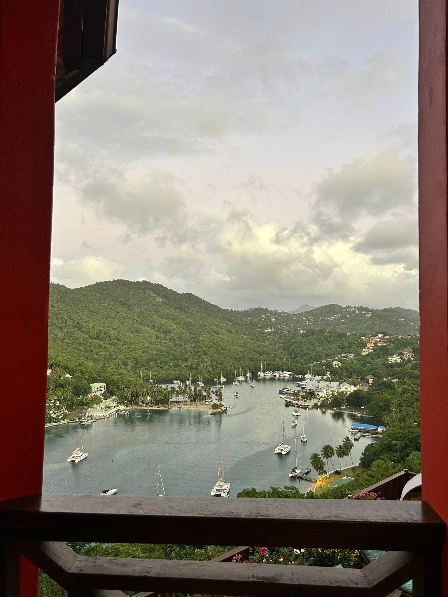 fabulous view to Marigot Bay