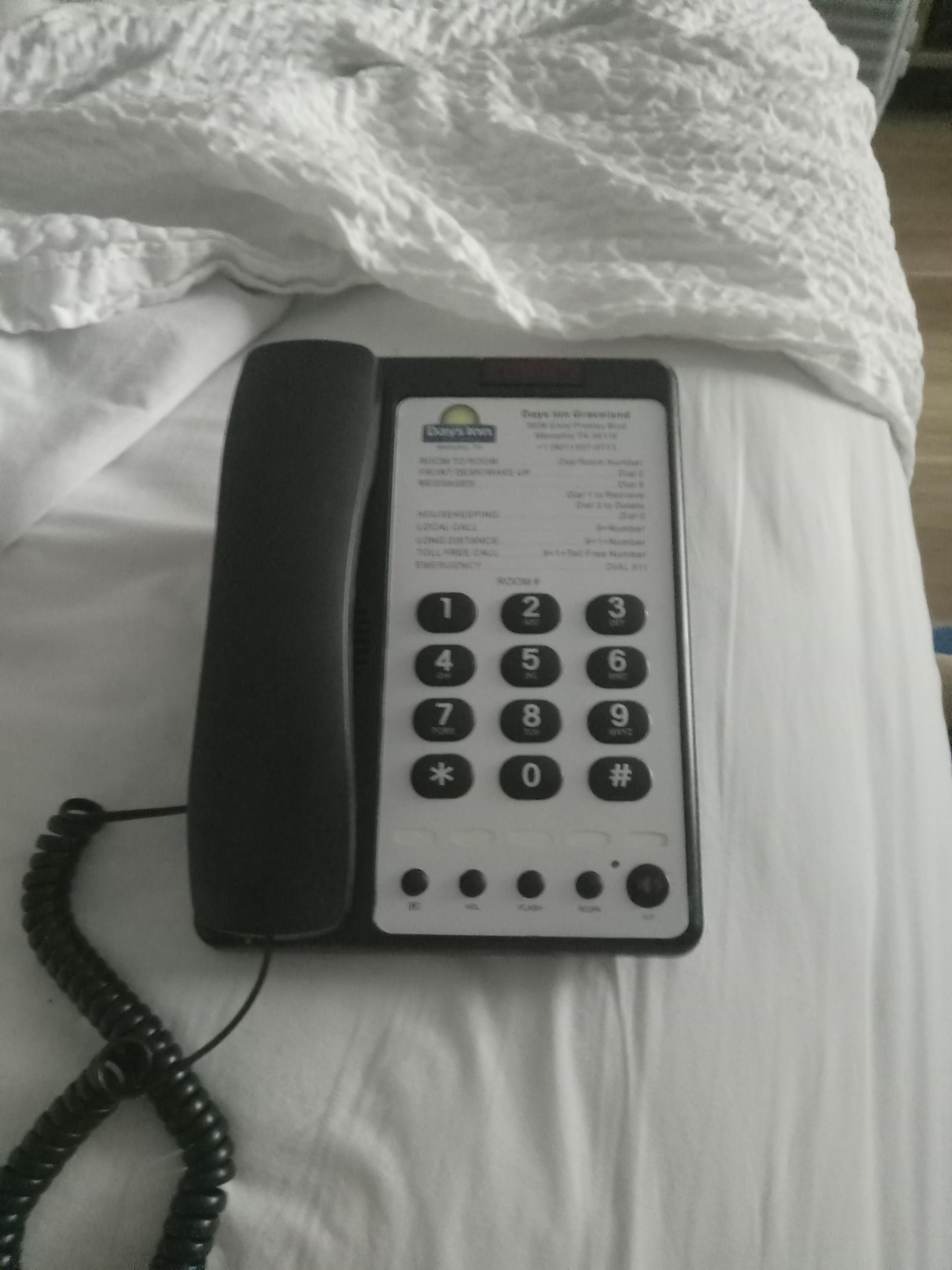 Phone no cord to plug so you could call front desk