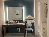 Bathroom was BIG and LOTS of towels!