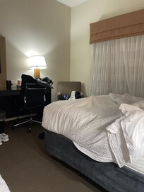 The room felt small and really only use for the beds. Which was okay.