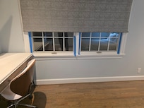 Painters tape left in bedroom windows