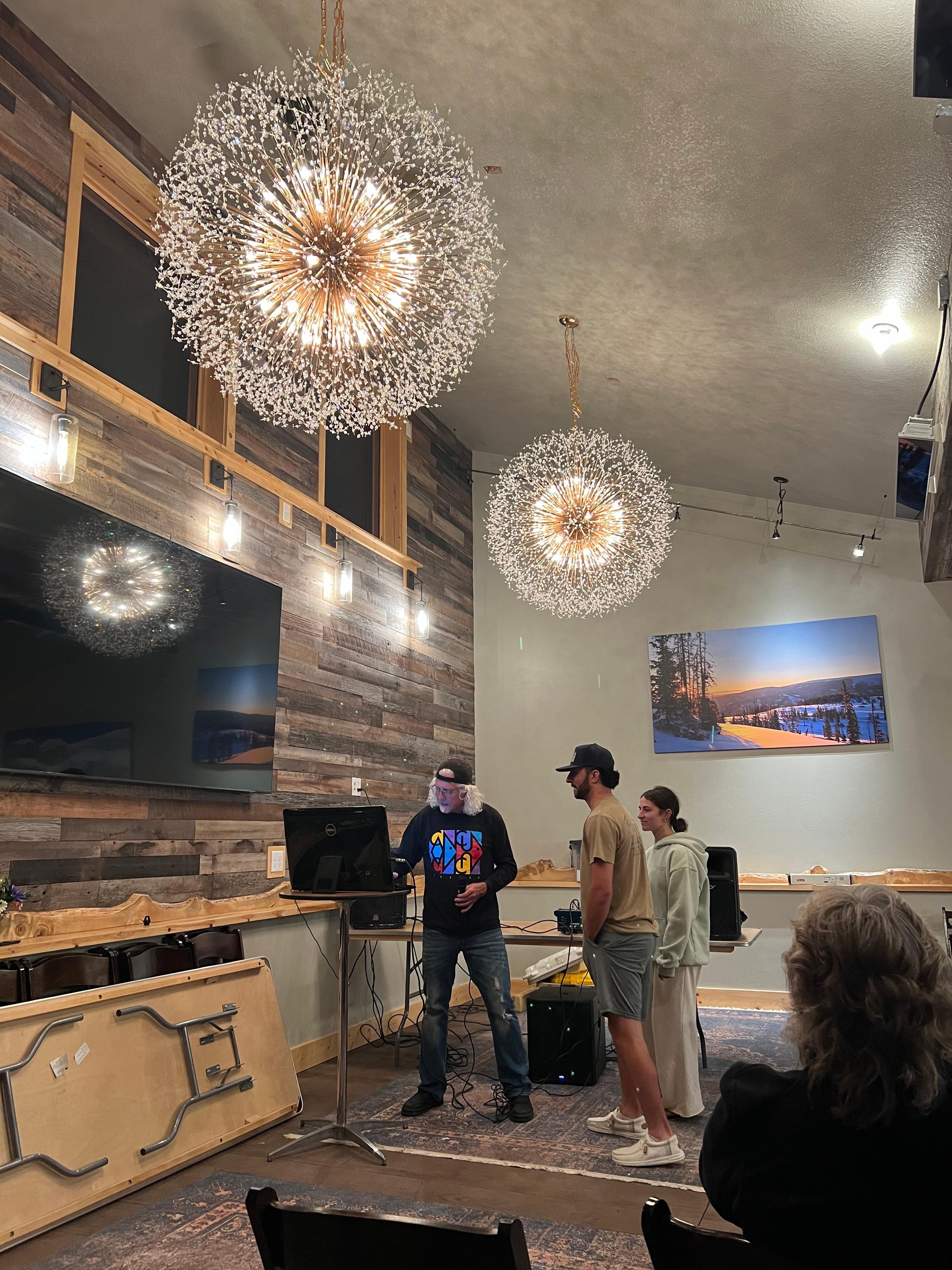 Out building where karaoke was held! Love the lights!