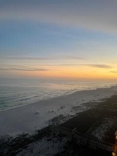 Sun setting on Perdido Beach.