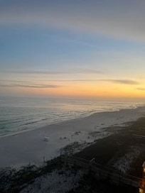 Sun setting on Perdido Beach.