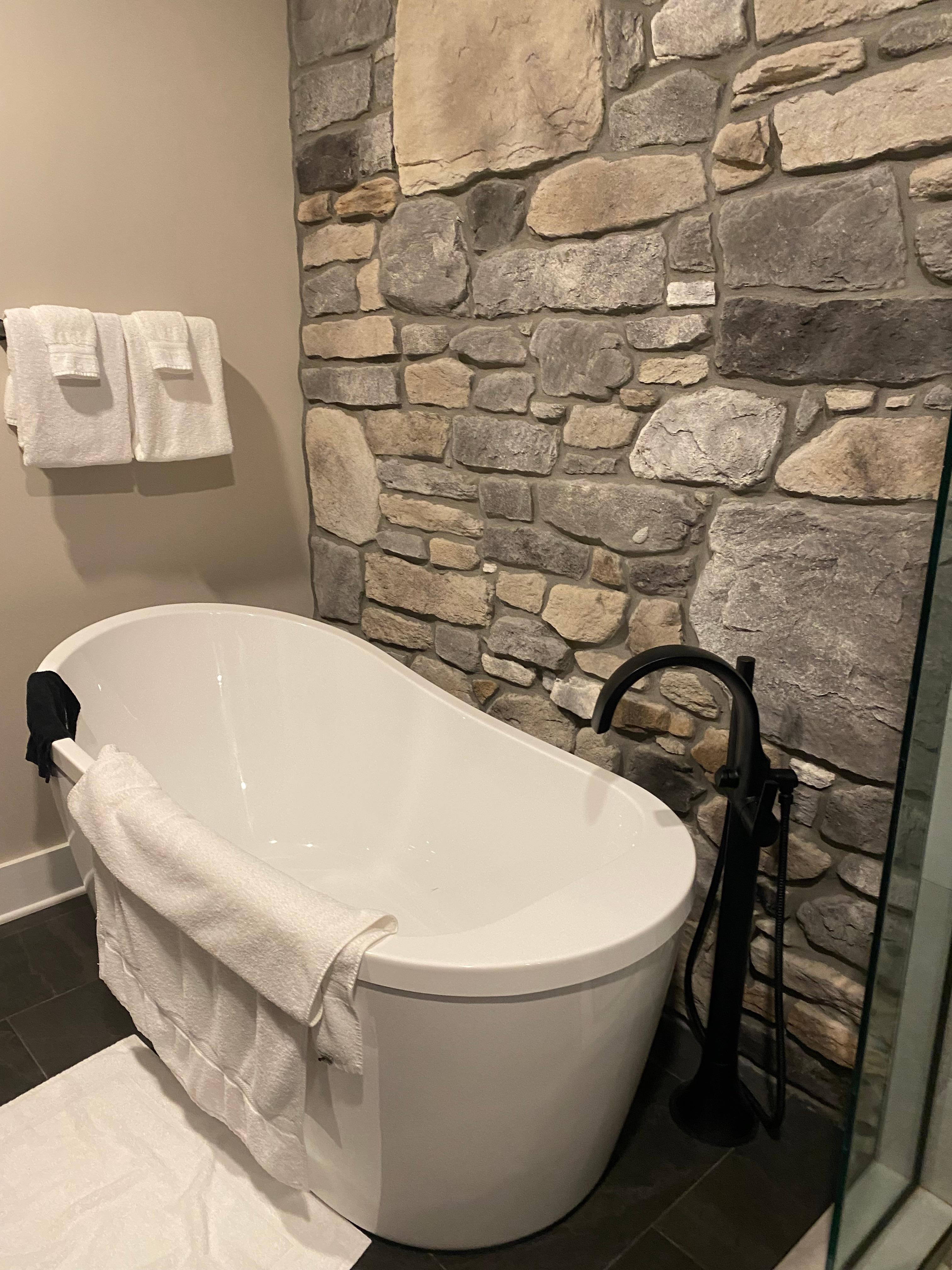 Relaxing soaking tub.