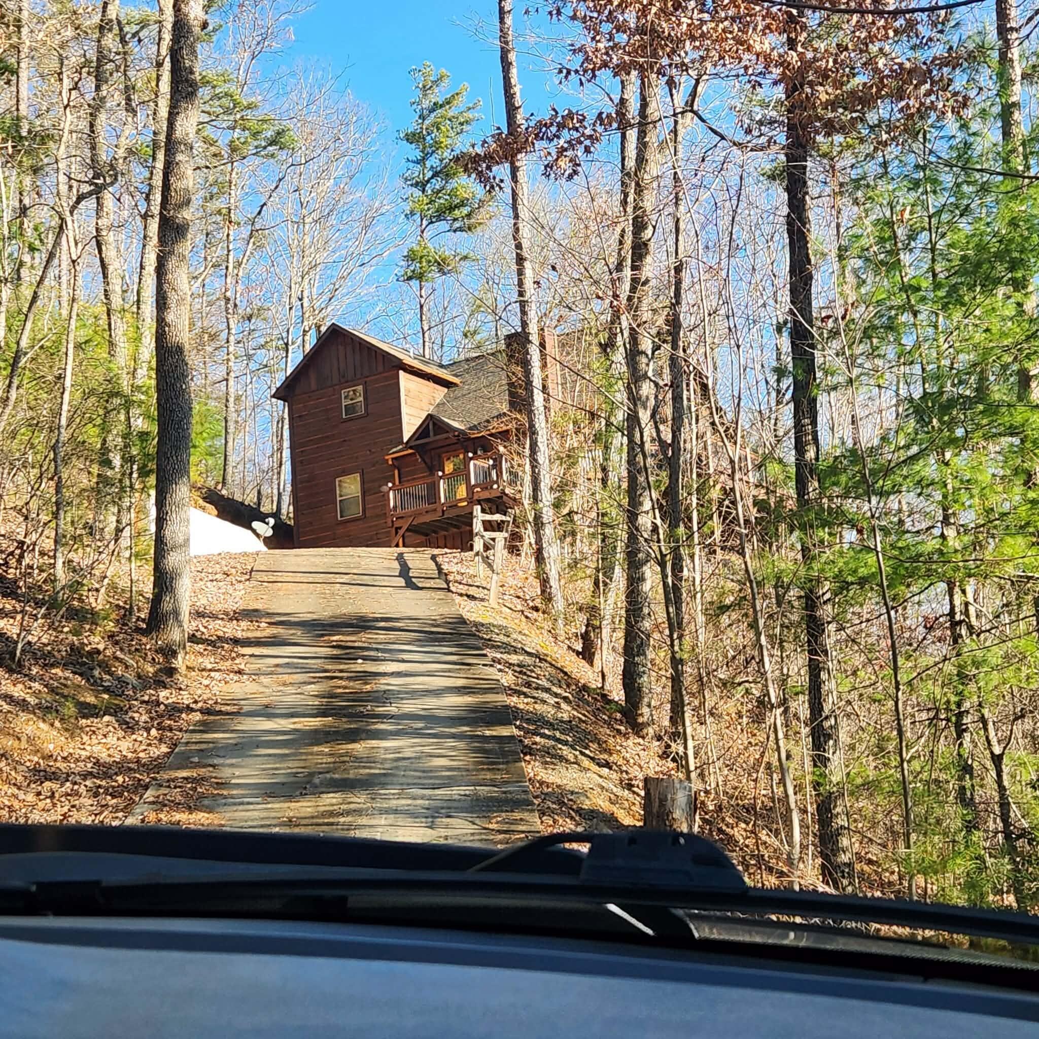 Driveway up to the house