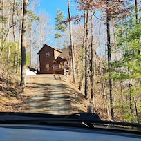 Driveway up to the house