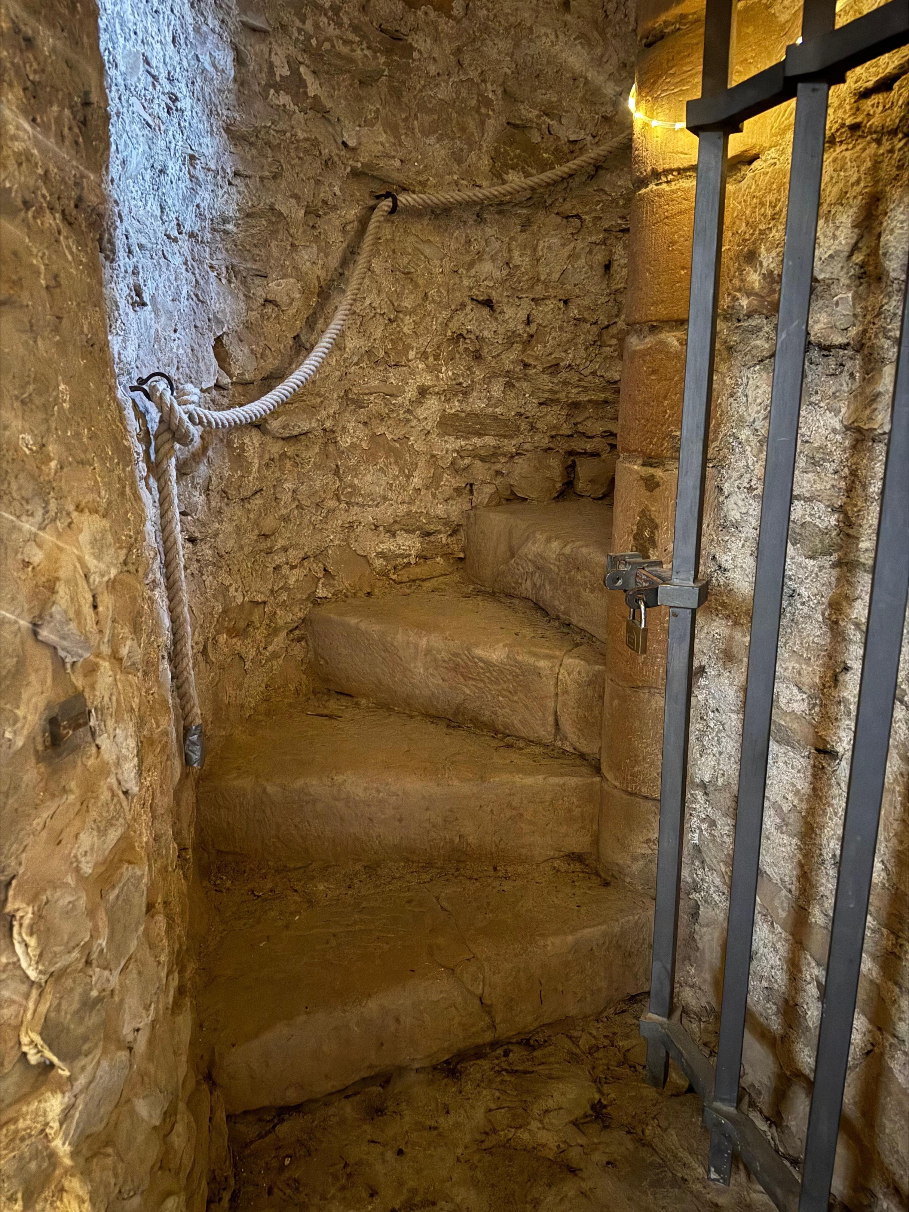 Spiral staircase. 4-5 turns to the top. 
