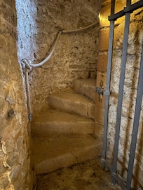 Spiral staircase. 4-5 turns to the top.