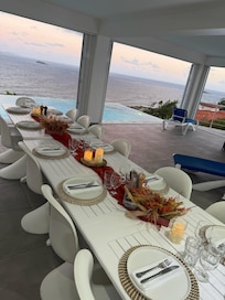 Table set for dinner by Chef Maximo