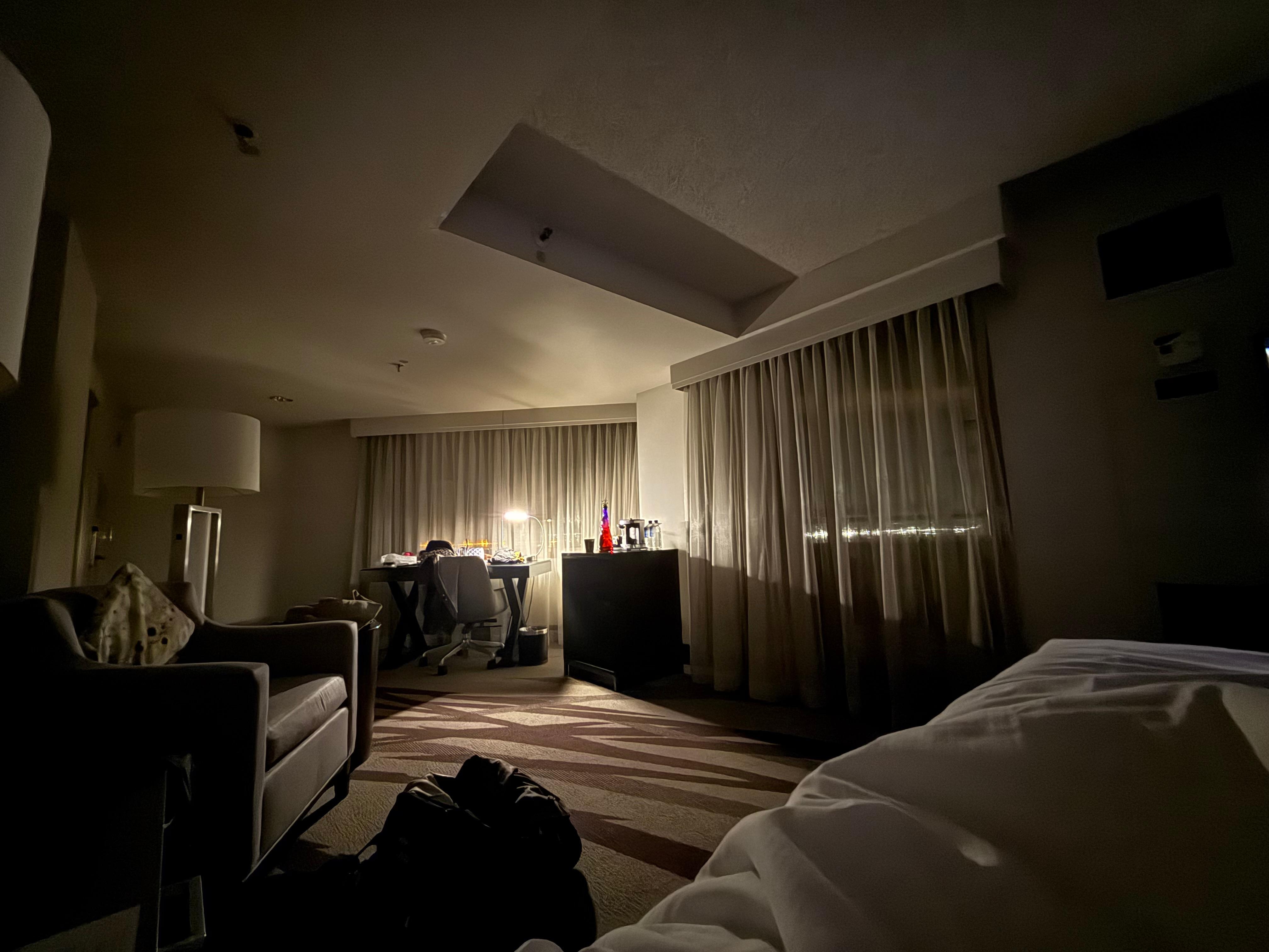 View from bed facing entrance 