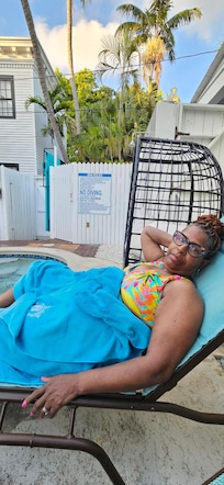 Chilling poolside