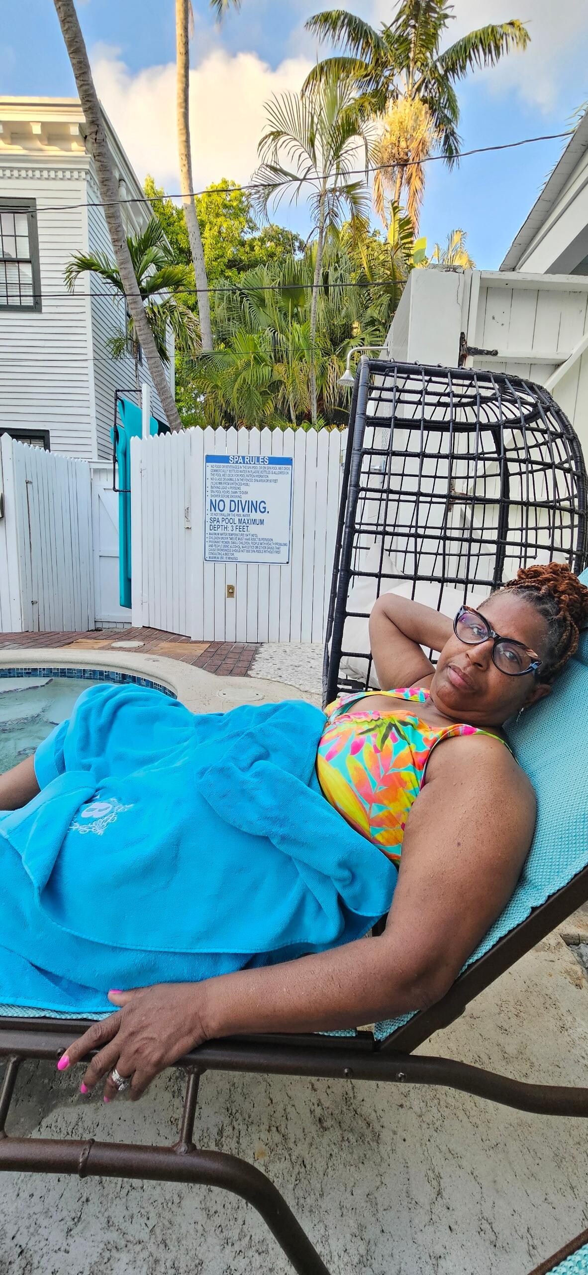 Chilling poolside