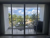 Full actual view of balcony with AC unit on right