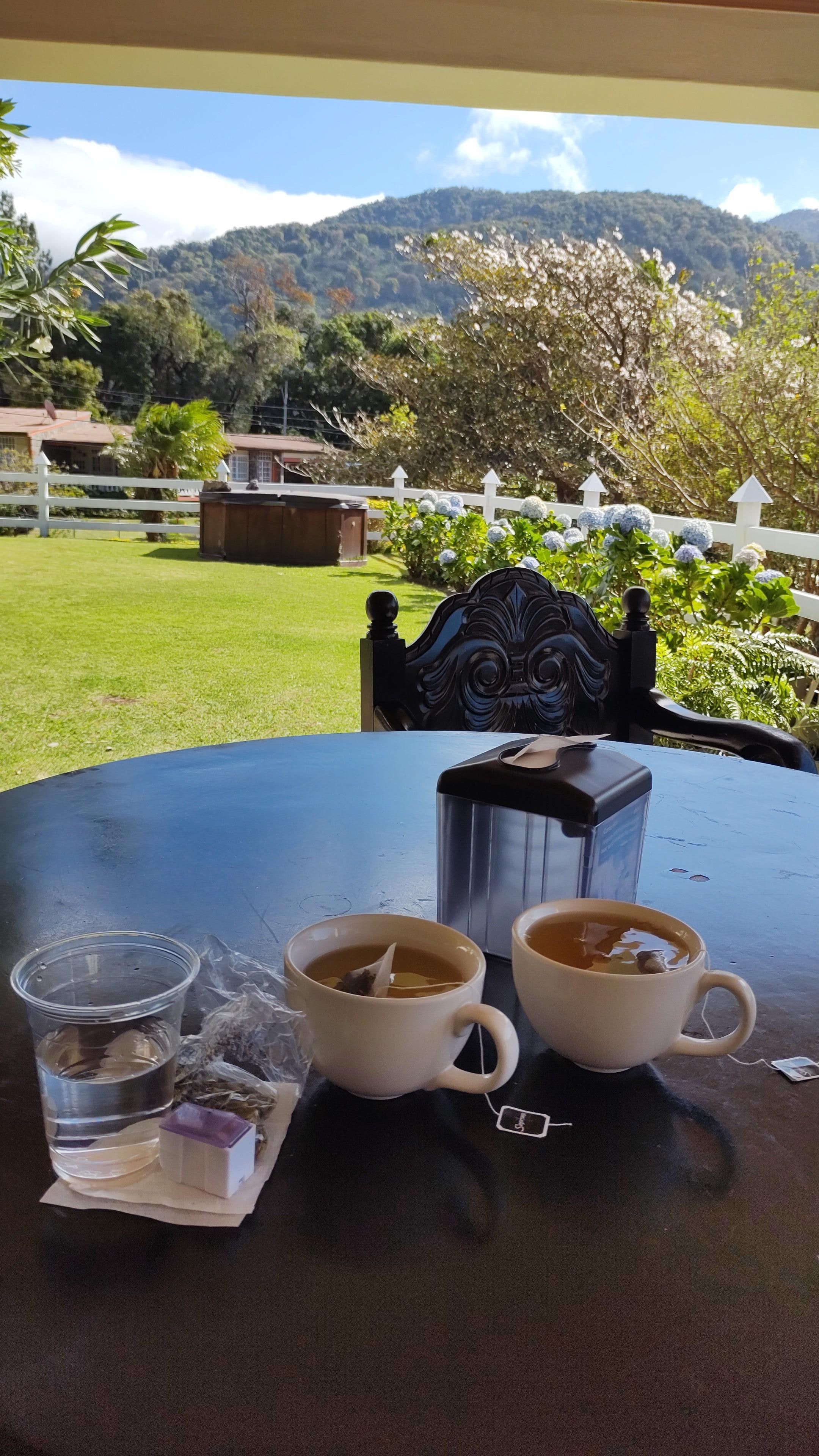 The balcony at breakfast 