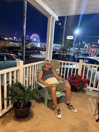 My husband relaxed