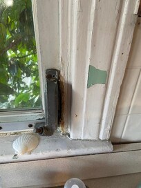 More paint and a lot in children reaching location, very poor interior paint condition.