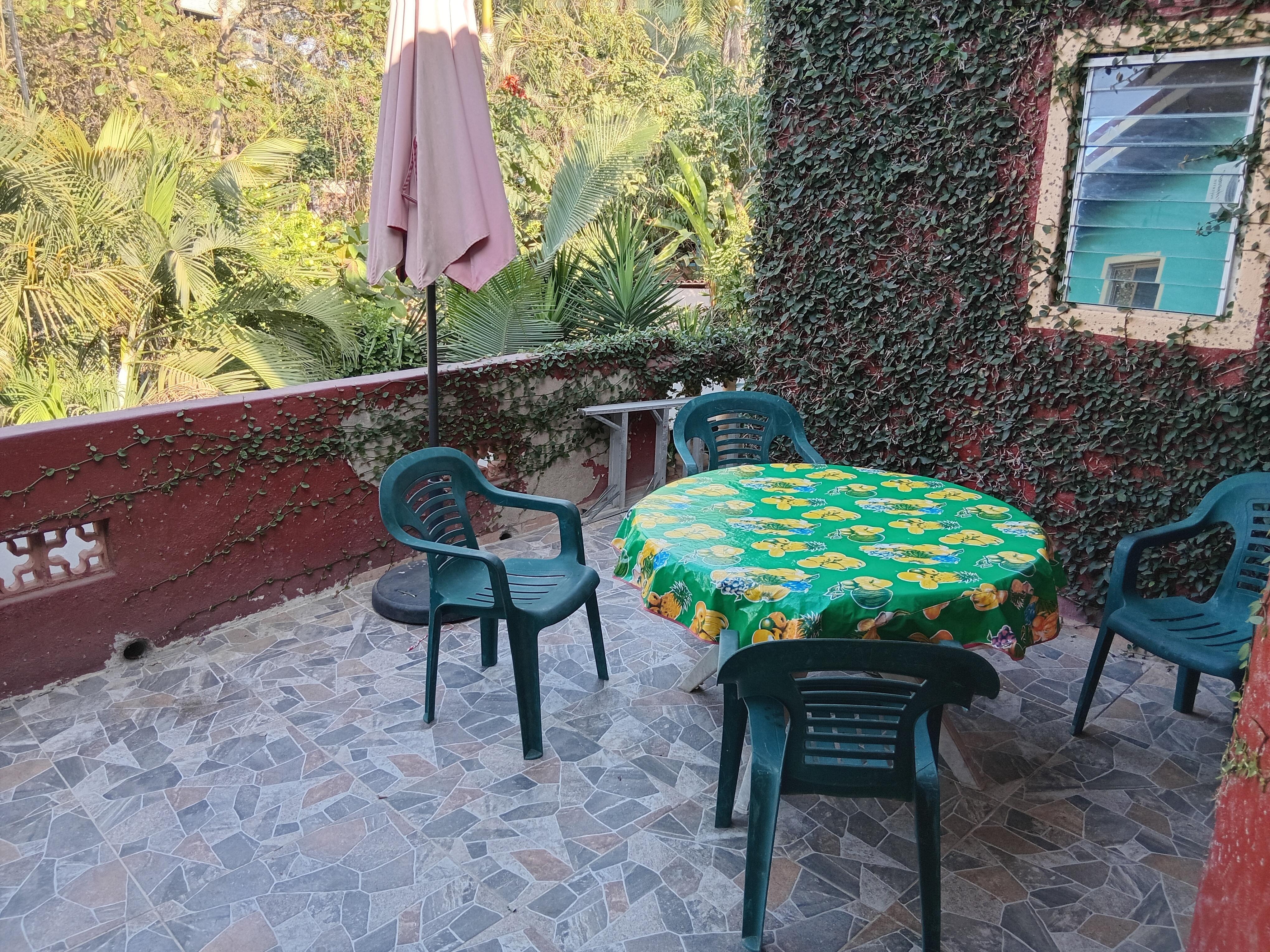 Shared patio with one other suite.