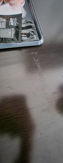Sticky substance on the dresser
