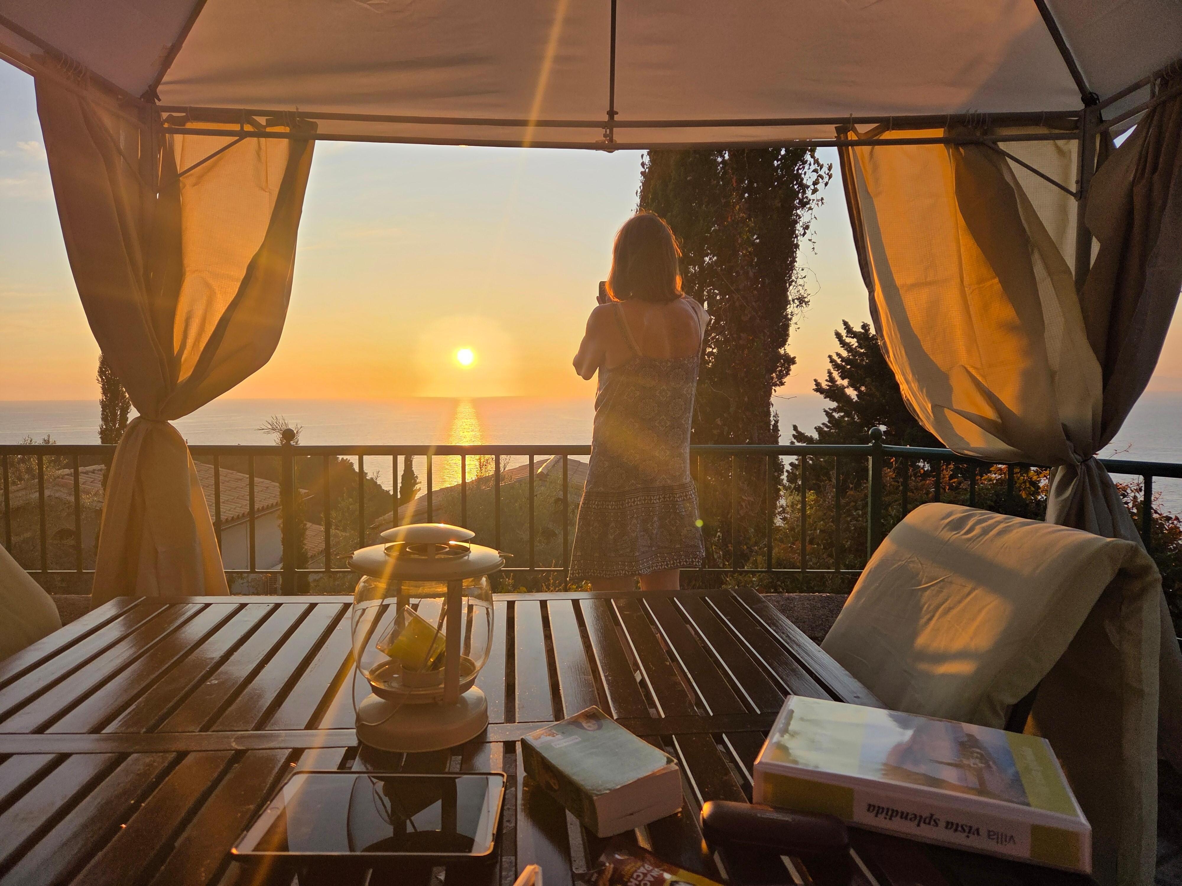 Sunset view from the terrace