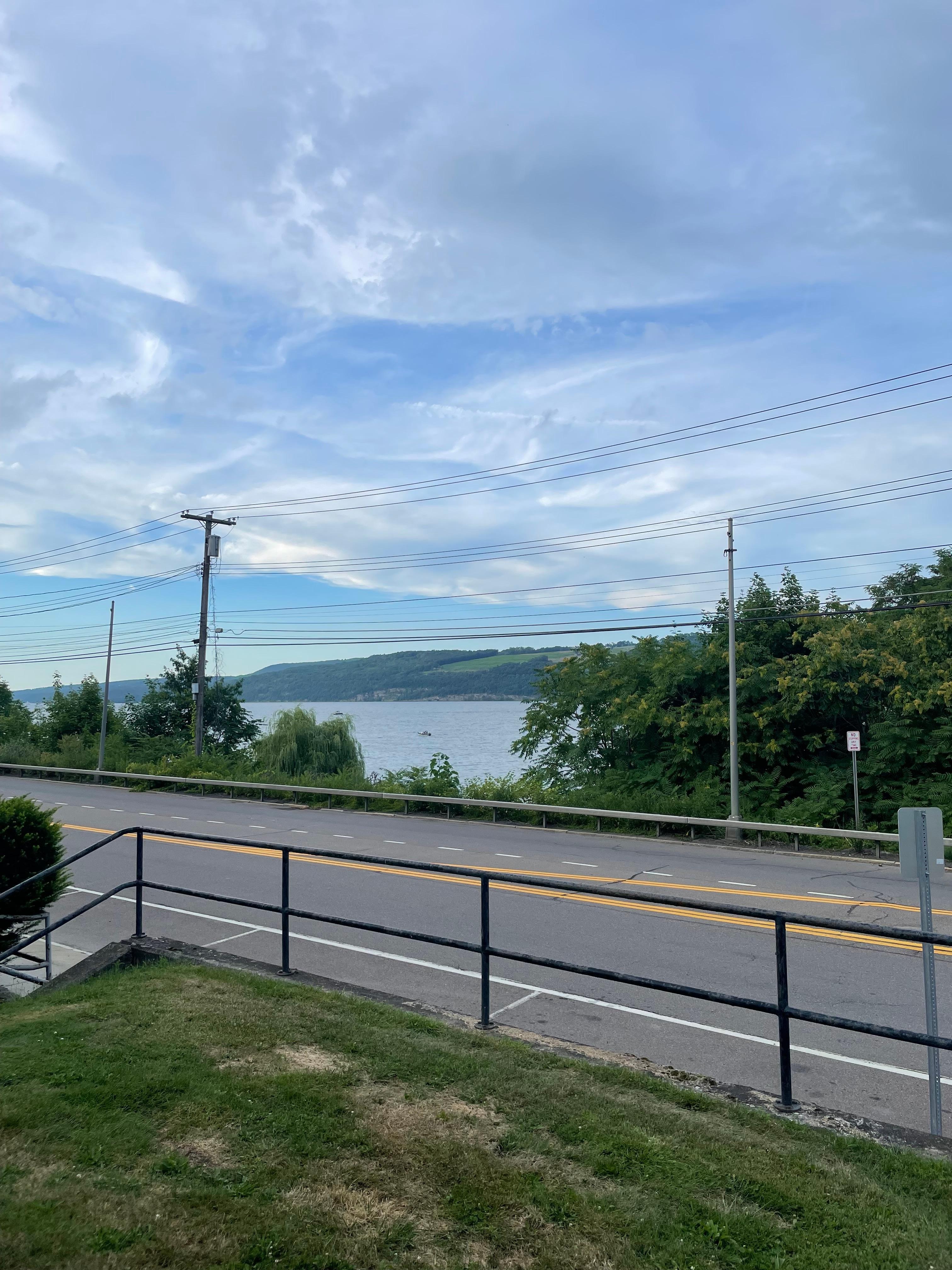View from the front yard of the home