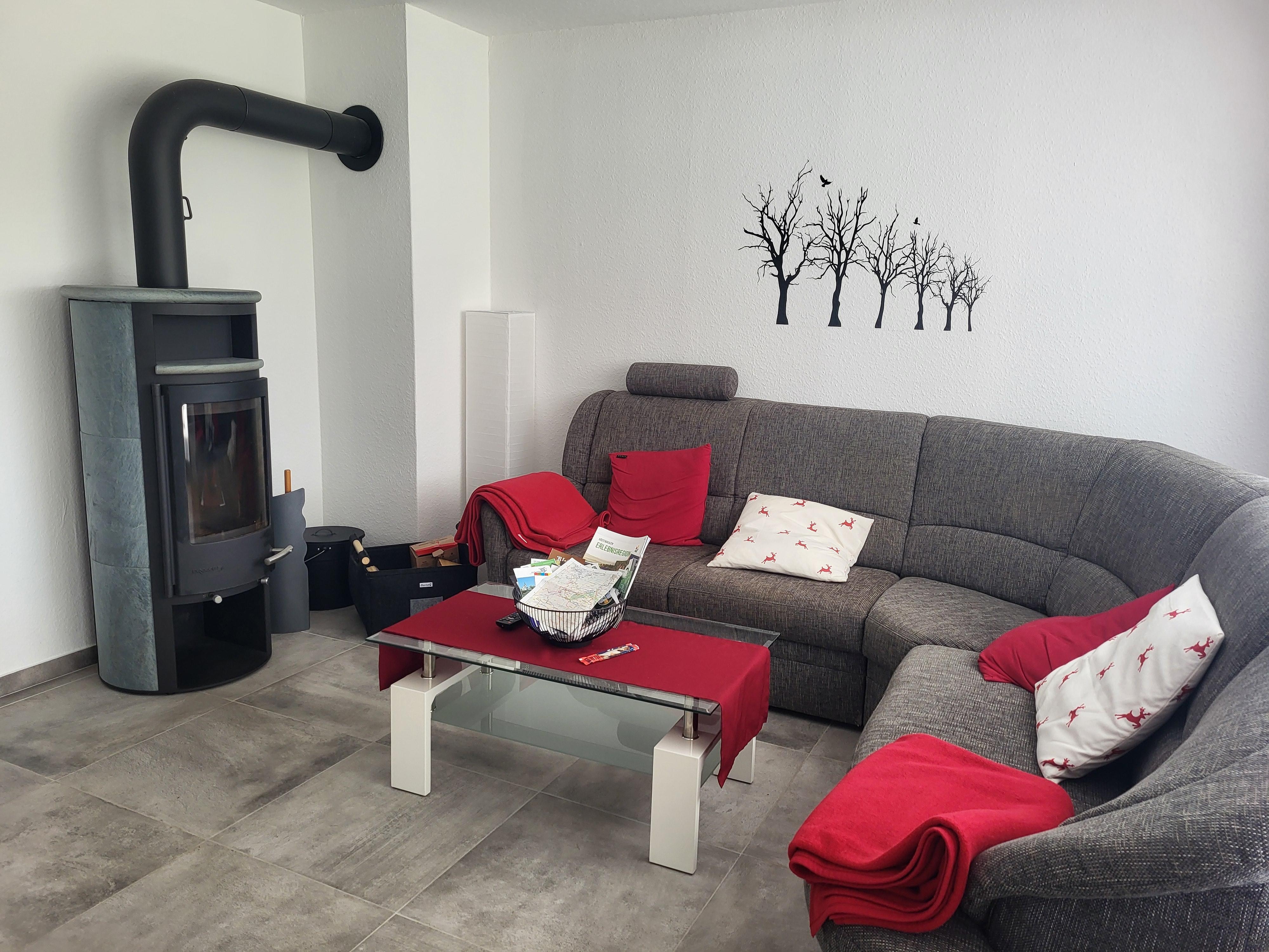 Wohnzimmerecke mit Kamin