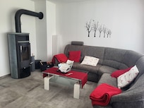 Wohnzimmerecke mit Kamin