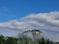 Unser Blick von der Terrasse zur Festung, einfach traumhaft