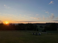 Beautiful sunrise from the front of the house