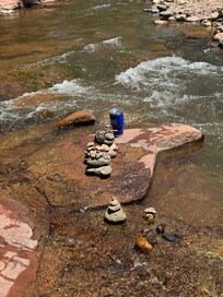 Oak creek just a 2 minute walk from the house.