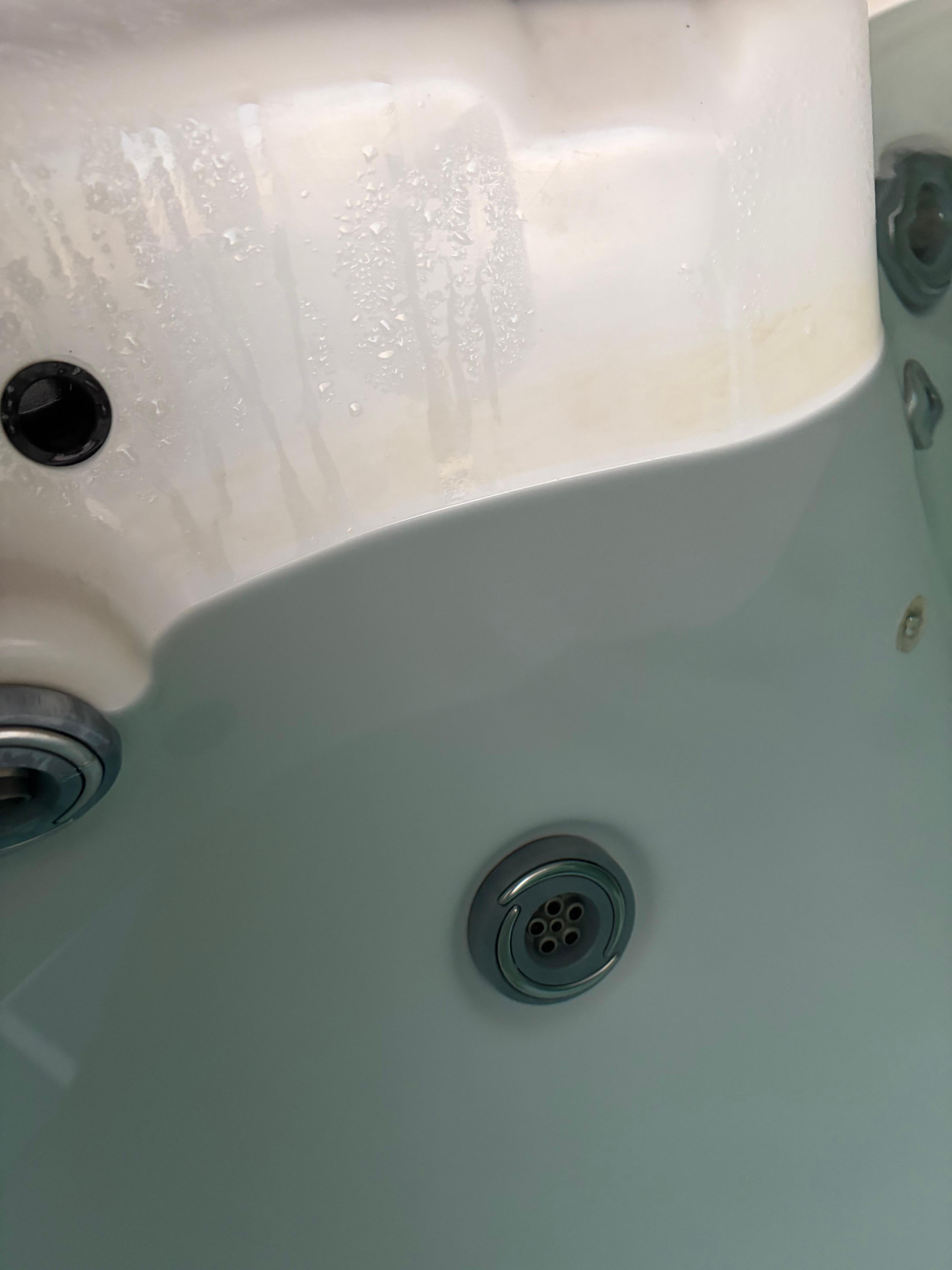 Side walk if hot tub 