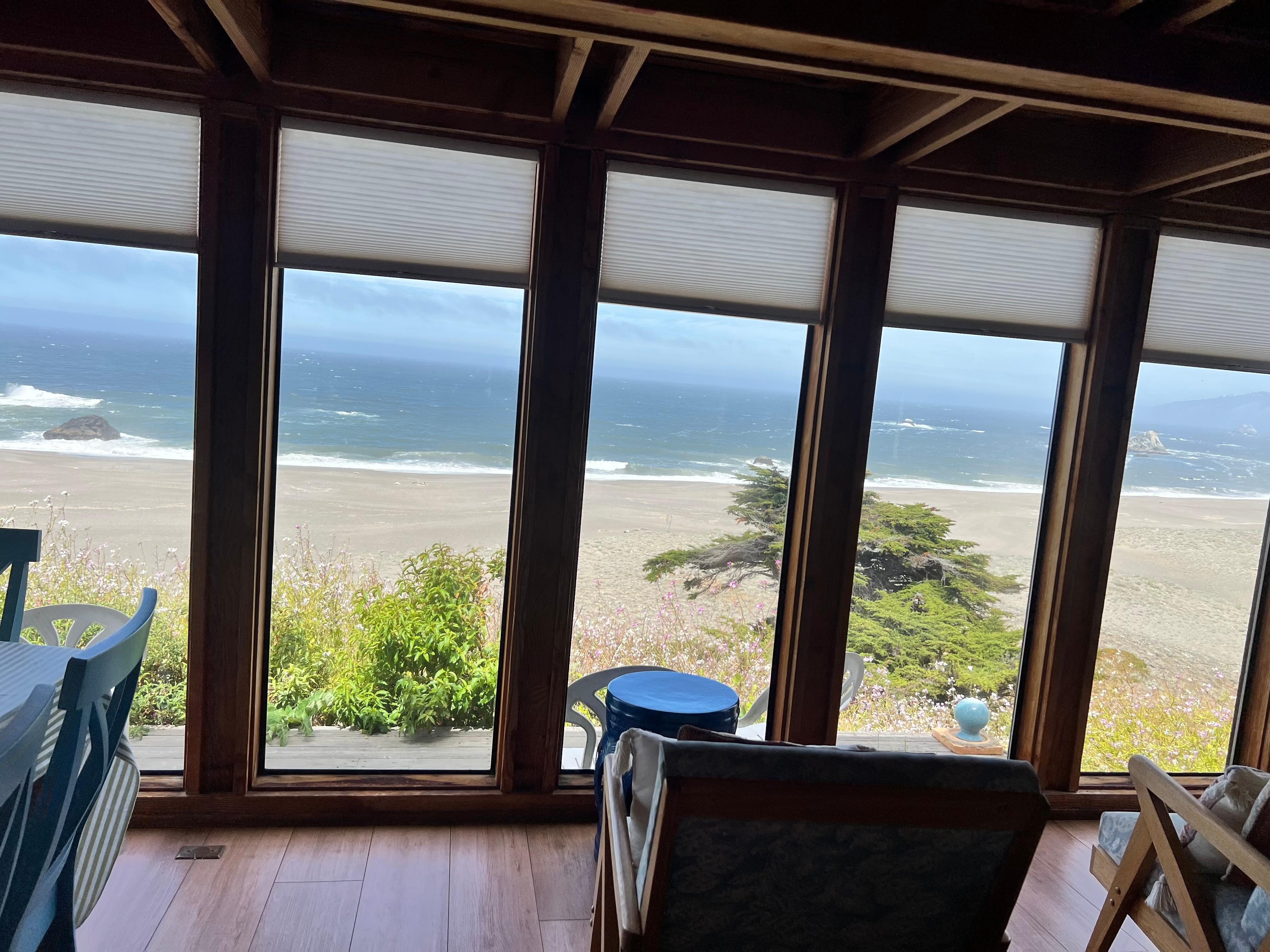 Front windows with the ocean view