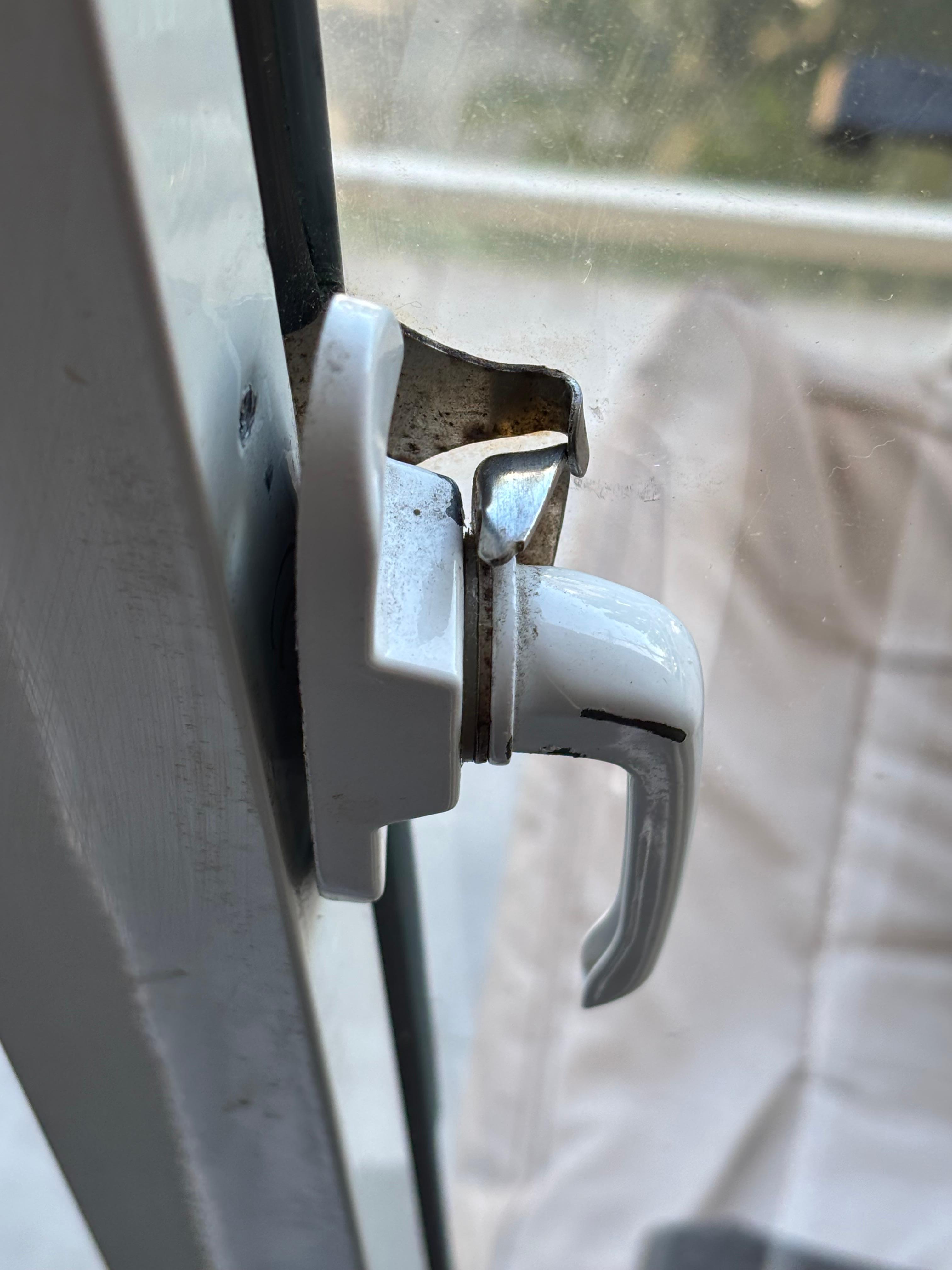 This is the broken patio door lock.