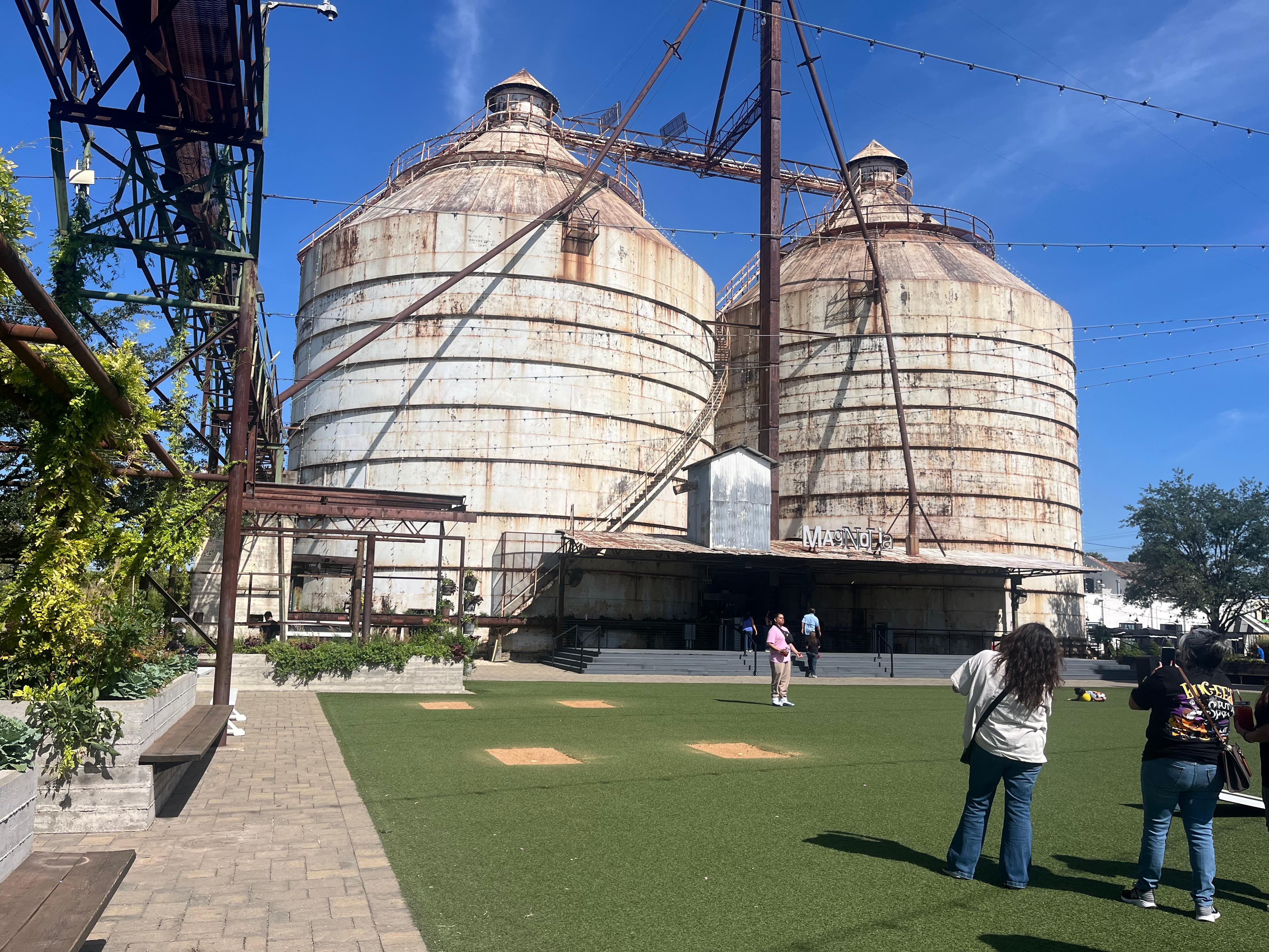 The silos in Waco at the magnolia empire. 