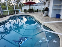 What a surprise to find a shark in the pool! Hahaha