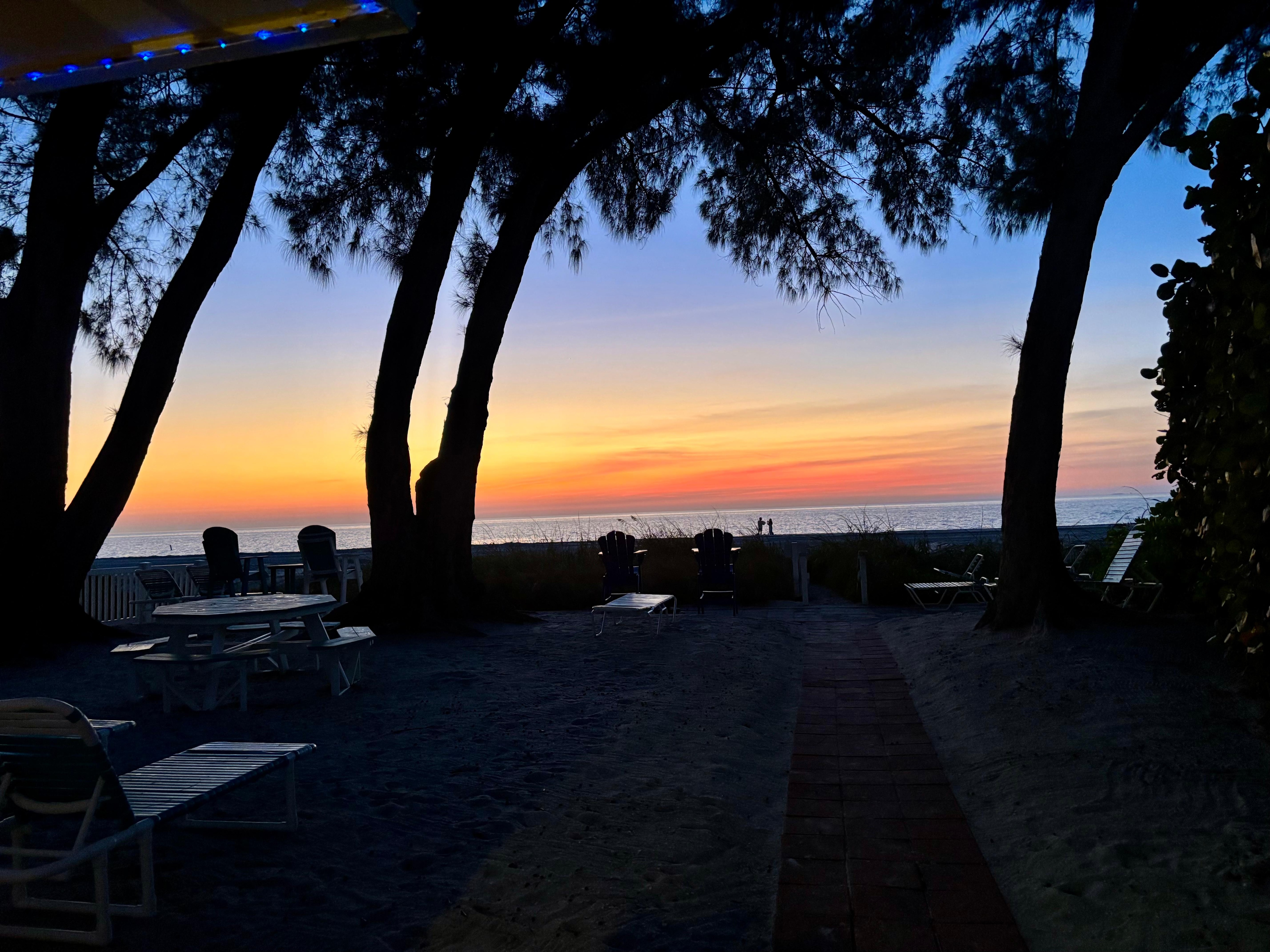 Sunset from the patio area