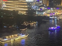 view from room at night - fabulous !