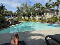 The main pool has a ramp for wheelchair access.