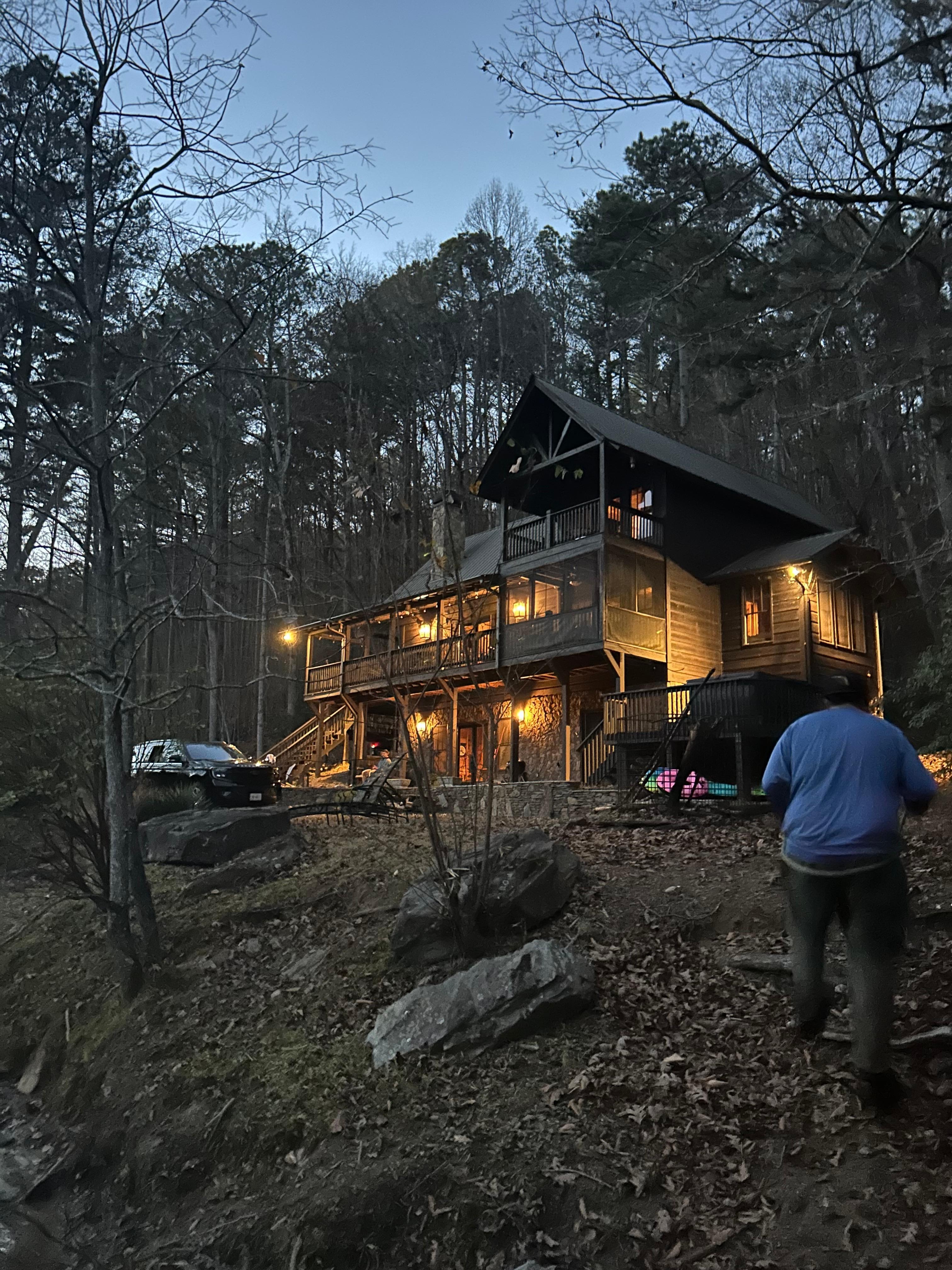 View of the house, looking up from the river