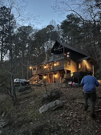 View of the house, looking up from the river