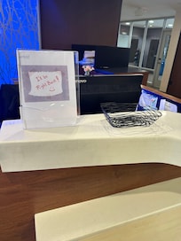 What the front desk looked like most of the stay.