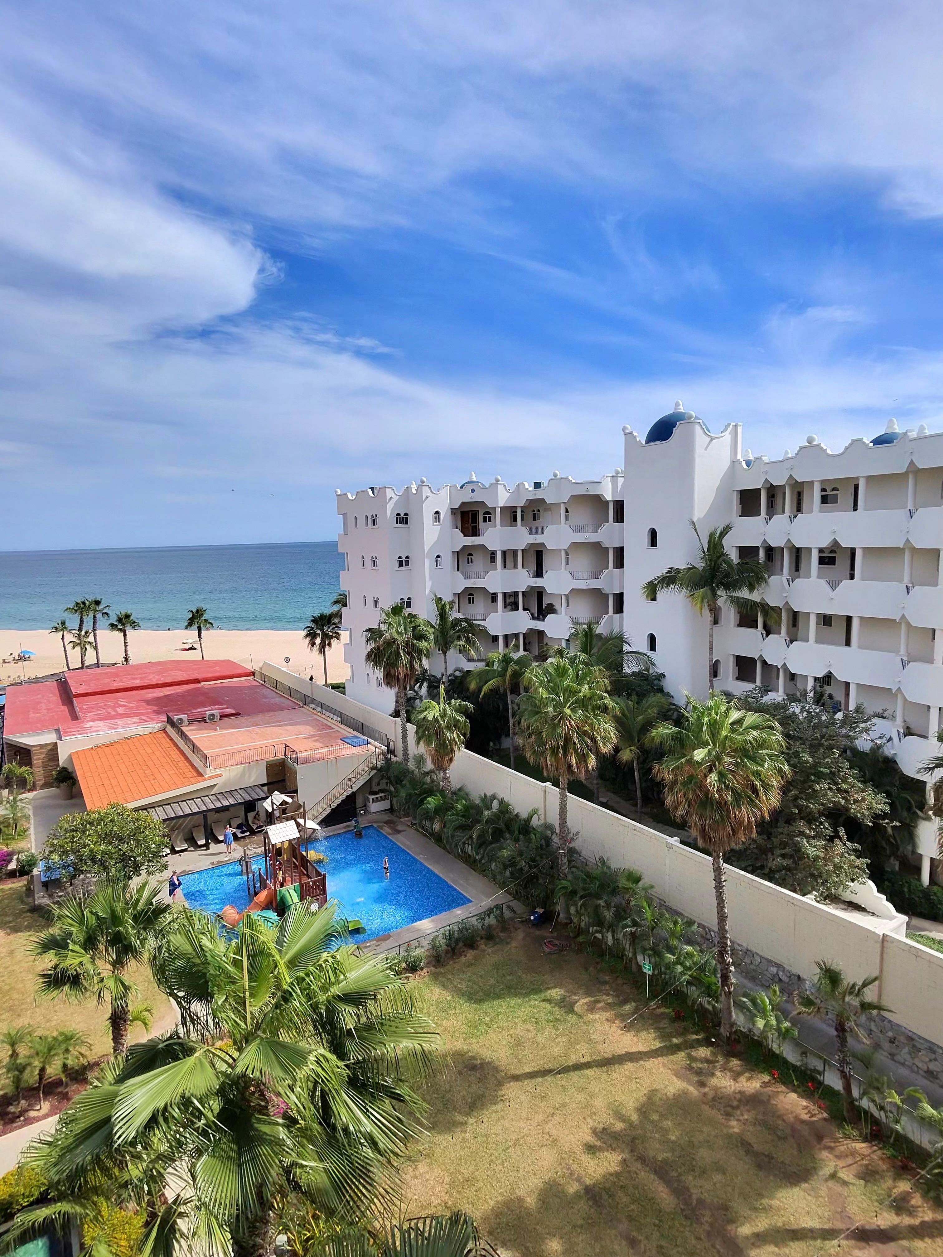 Children’s pool from court yard view 